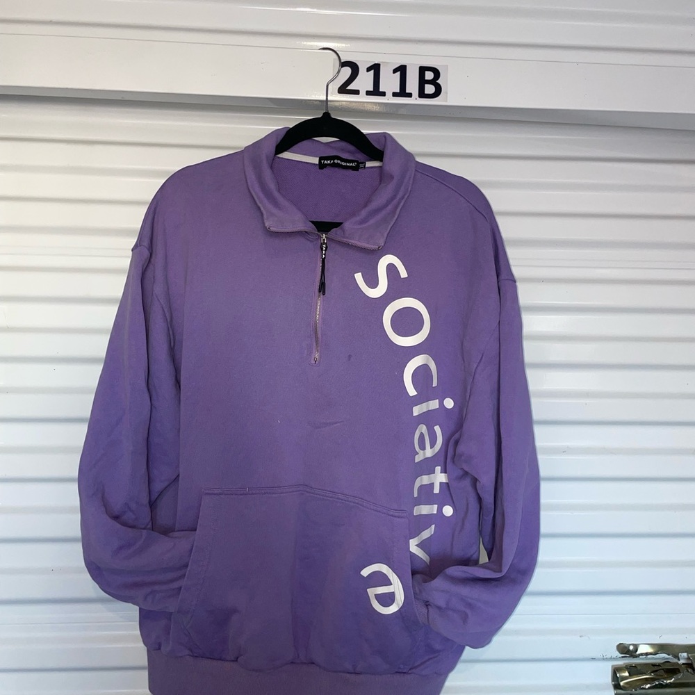 Purple Zip Up Sweater